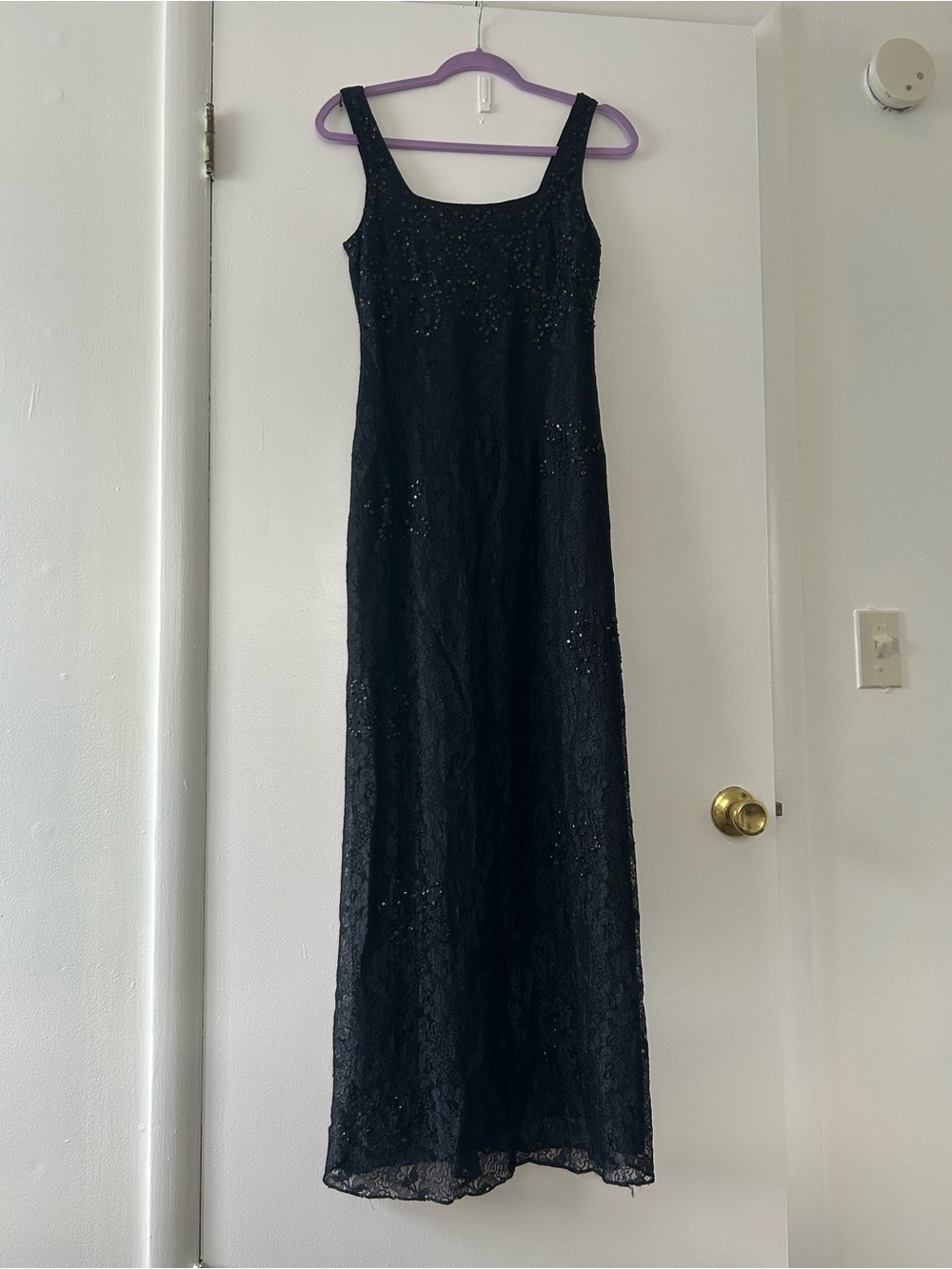 Petite Rimini black lace beaded dress